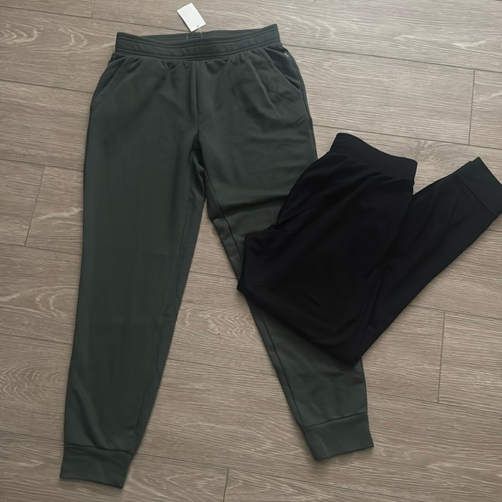 Eddie Bauer Lounge Joggers Set of 2 Black and Olive pants NWT